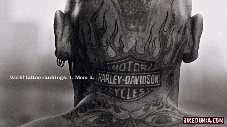 Harley Davidson Neck Tattoo