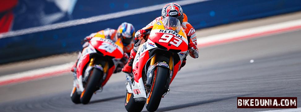 Marc Marquez and Dani Pedrosa at the Circuit of the Americas