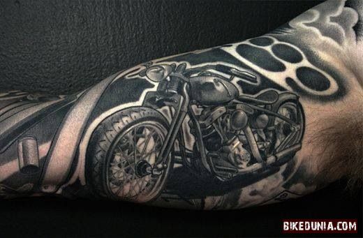 Motorcycle Tattoo Arm