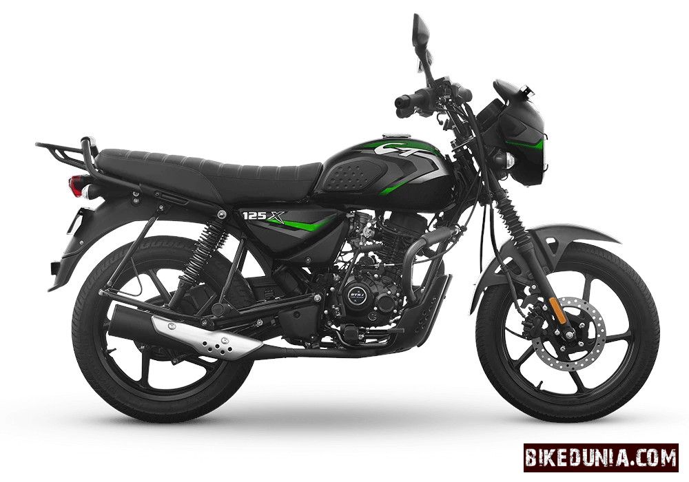 Bajaj CT 125X Ebony Black with Green decals