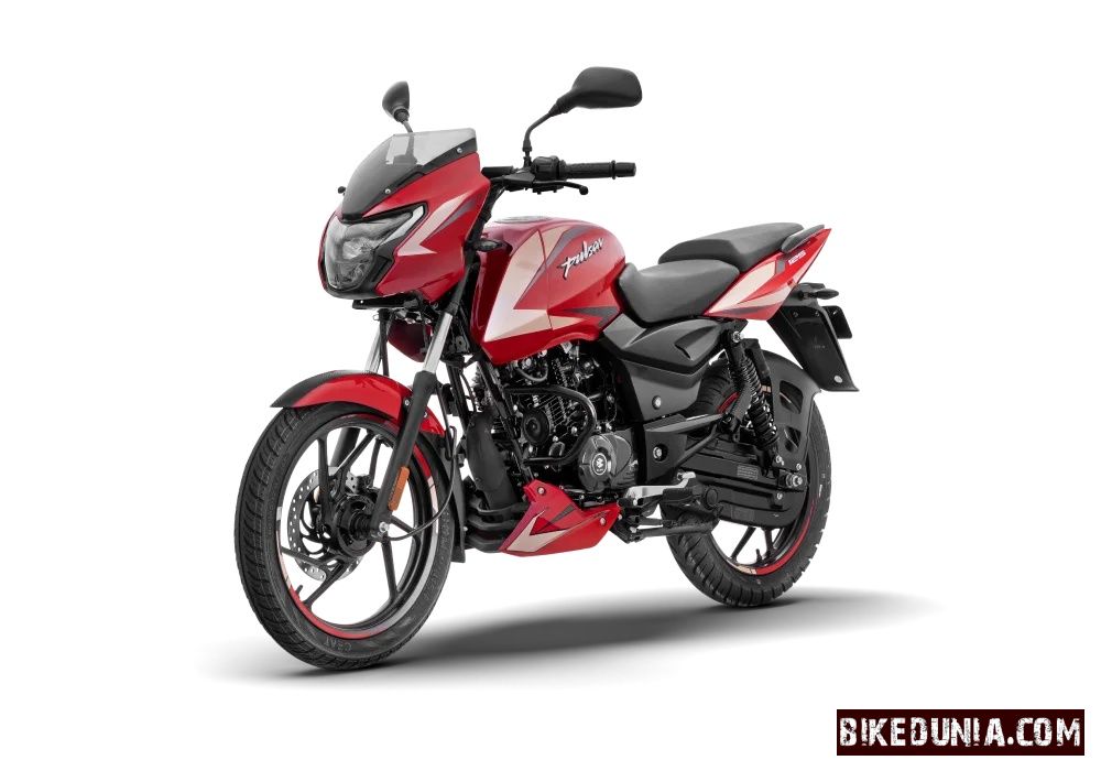 Bajaj Pulsar 125 Carbon Fibre Split Seat 2026 Racing Red Tan Beige