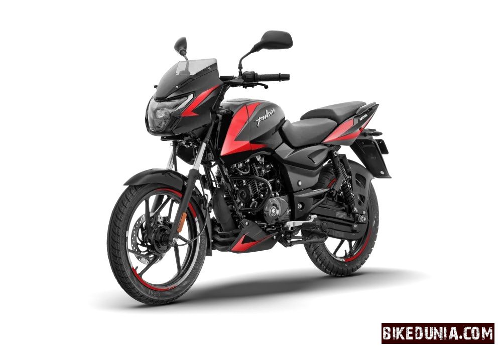 Bajaj Pulsar 125 Carbon Fibre Split Seat 2026 Black Race Red