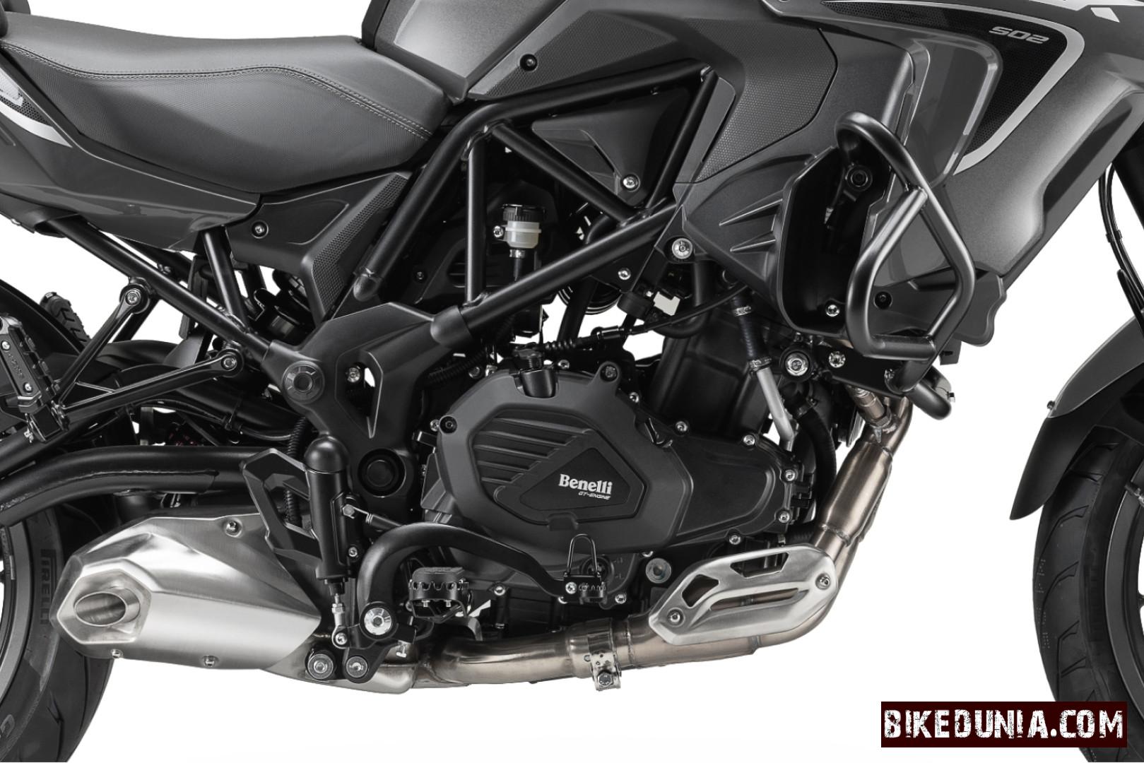 Benelli TRK 502 500cc twin-cylinder engine