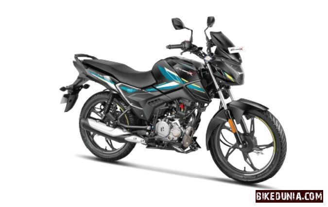 Hero Glamour X 125 Drum Black Teal Blue