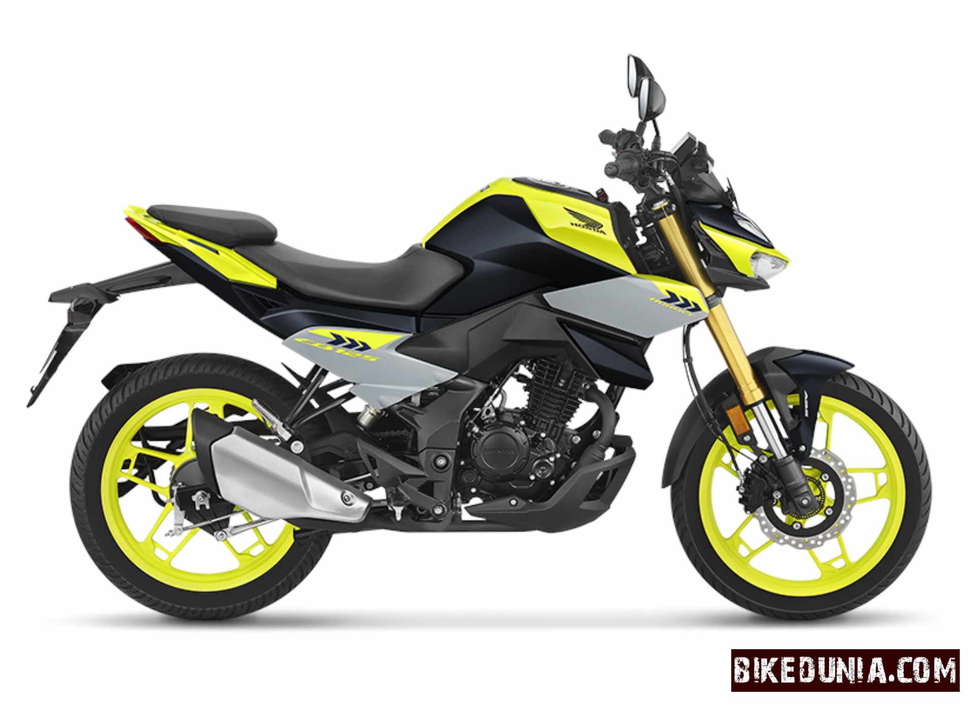 Honda CB125 Hornet Pearl Siren Blue with Lemon Ice Yellow
