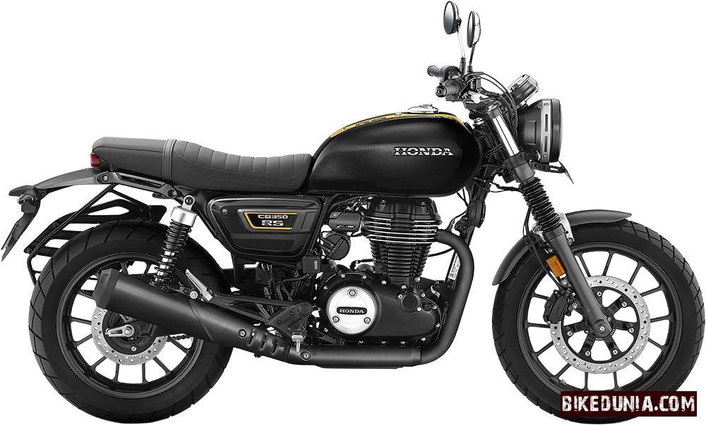 Honda CB350RS DLX Pro 2025 Pearl Igneous Black Yellow