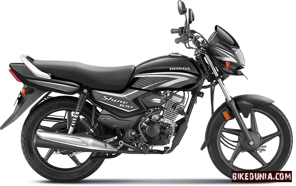 Honda Shine 100 2025 Black with Gray