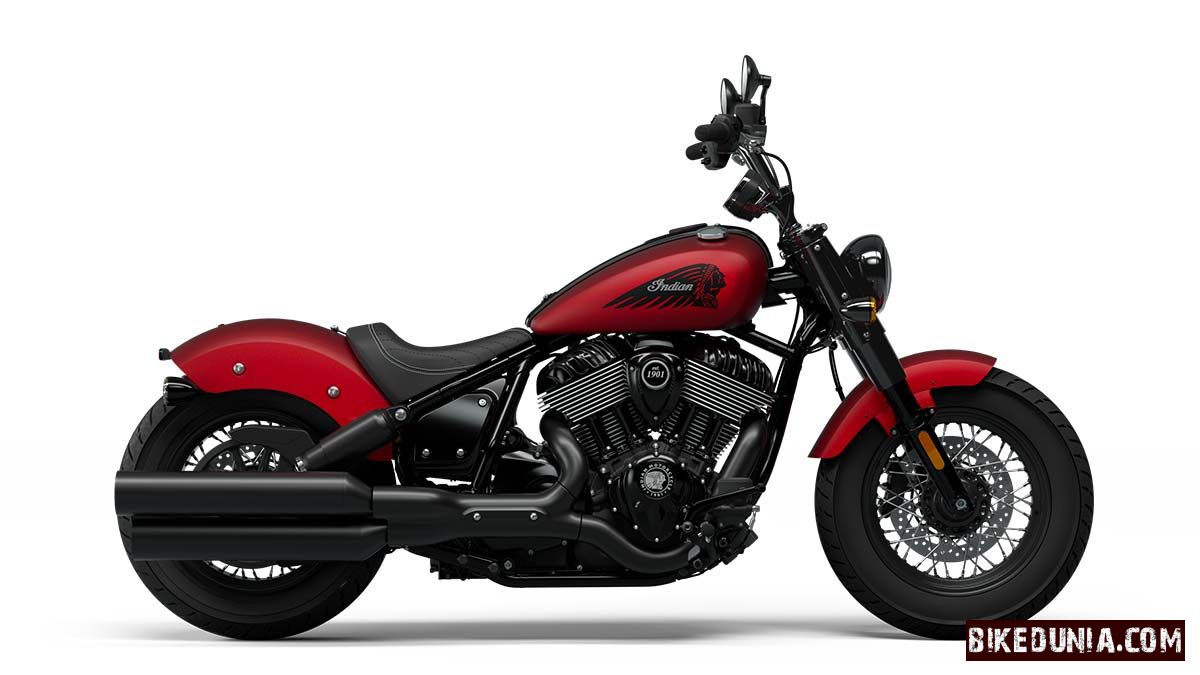 Indian Chief Bobber Dark Horse Sunset Red Smoke