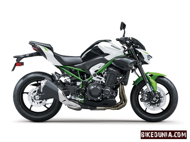 Kawasaki Z900 2027 Pearl Blizzard White/ Plasma Lime Green