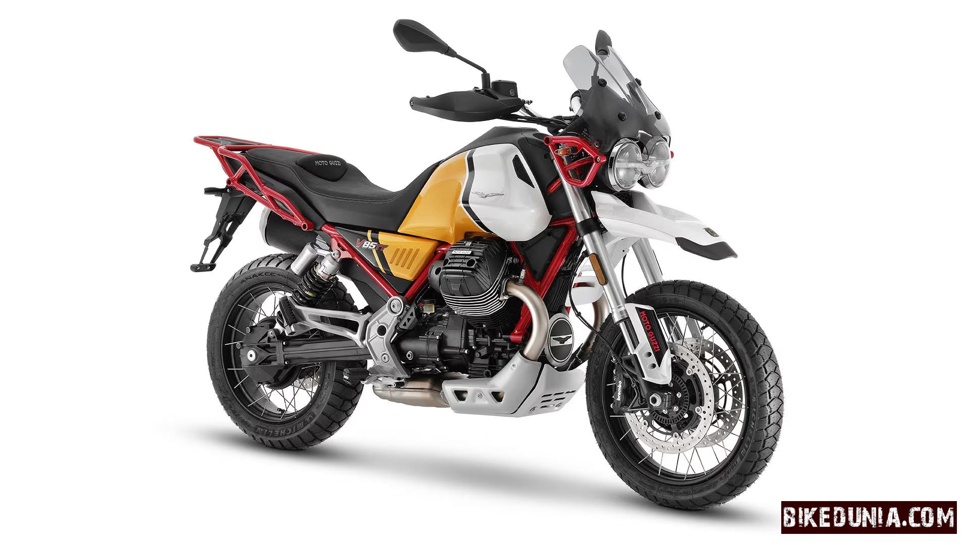 Moto Guzzi V85 TT Evocative Graphics Giallo Mojave