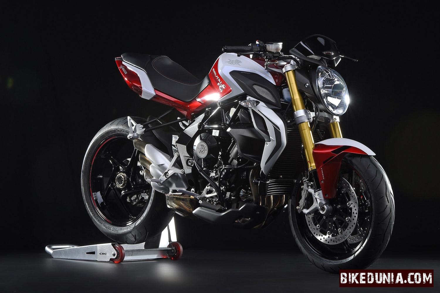 MV Agusta Brutale 800 RR Right-front profile view (PEARL SHOCK RED/PEARL ICE WHITE)