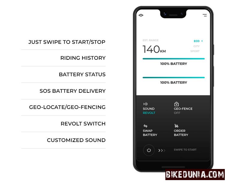 Revolt RV400 MyRevolt App
