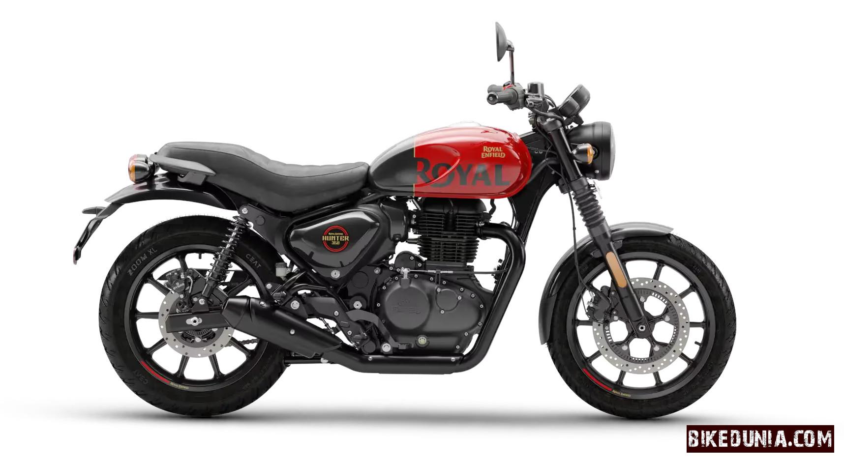 Royal Enfield Hunter 350 Rebel Red