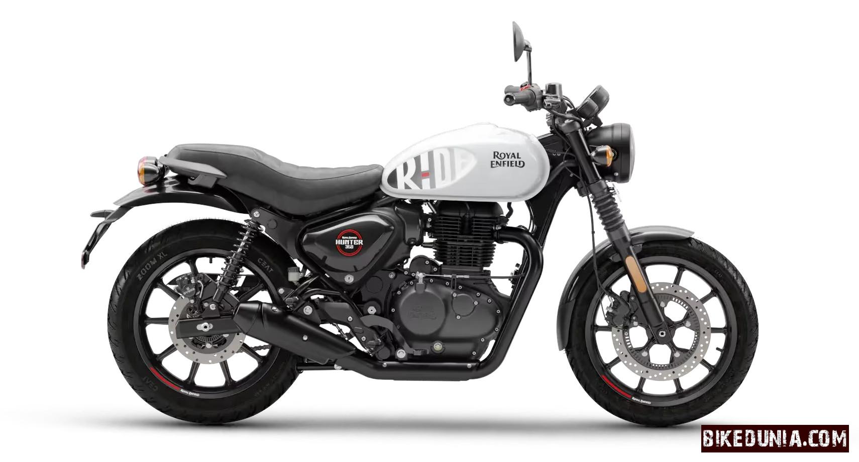 Royal Enfield Hunter 350 Dapper White