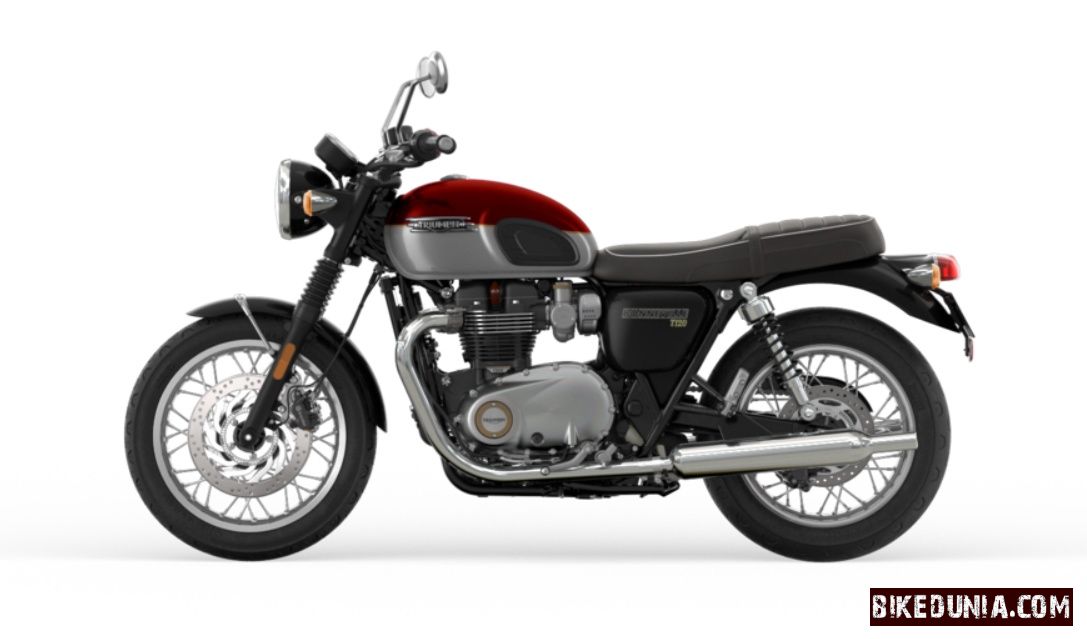 Triumph Bonneville T120 Cordovan Red Silver Ice