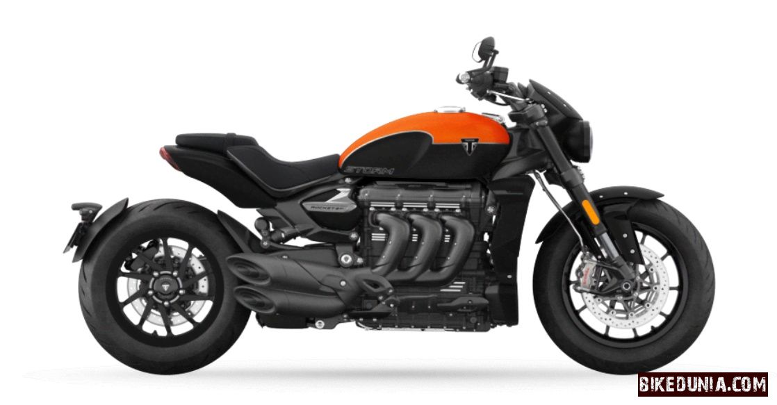 Triumph Rocket 3 Storm R 2026 Satin Baja Orange / Matt Sapphire Black