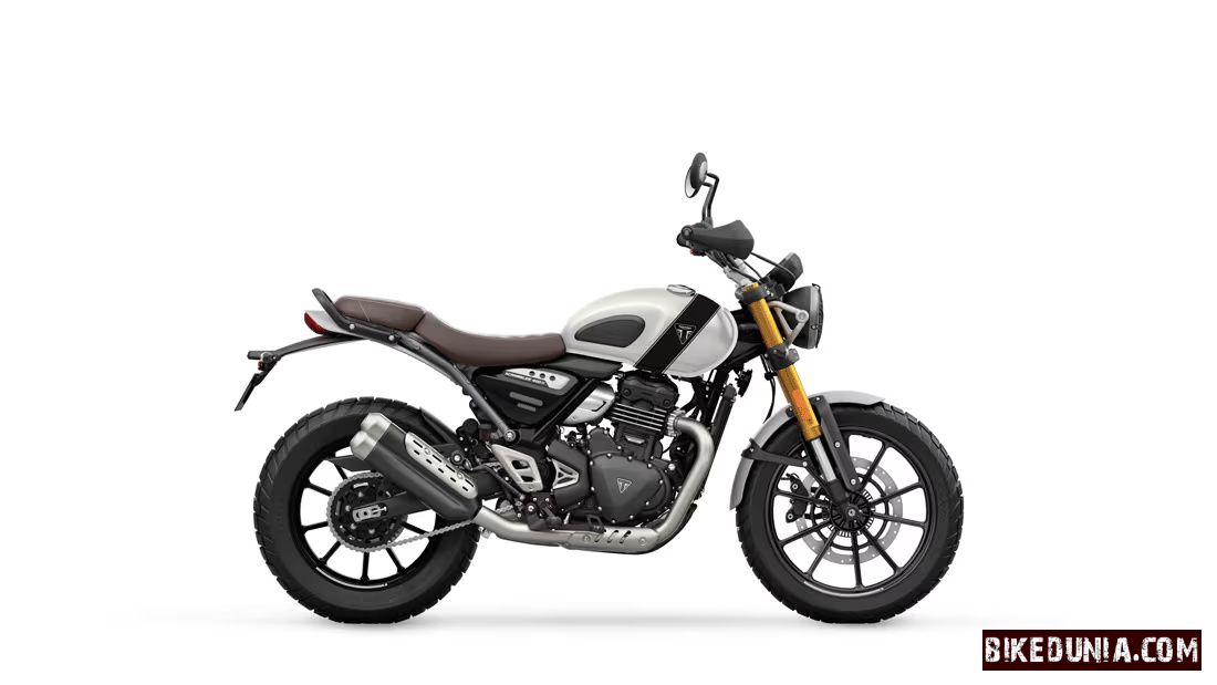 Triumph Scrambler 400 X 2025 Pearl Metallic White / Phantom Black