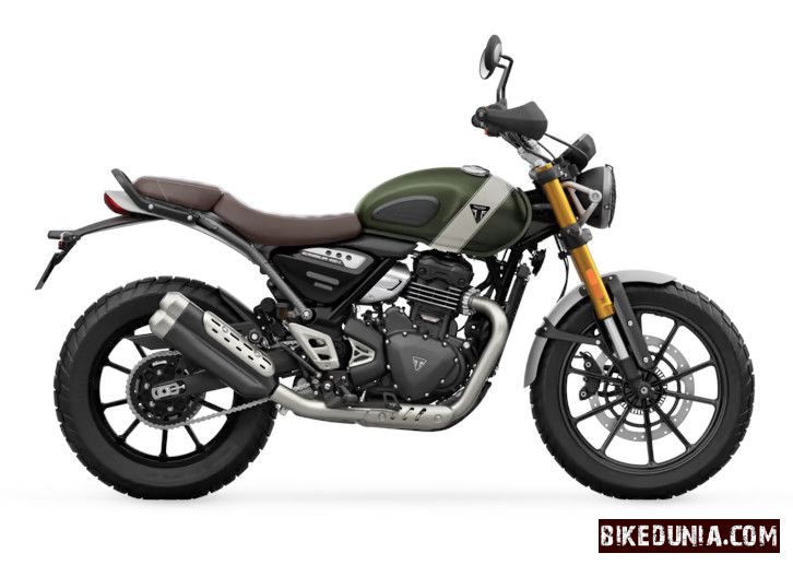 Triumph Scrambler 400 X Matt Khaki Green / Fusion White