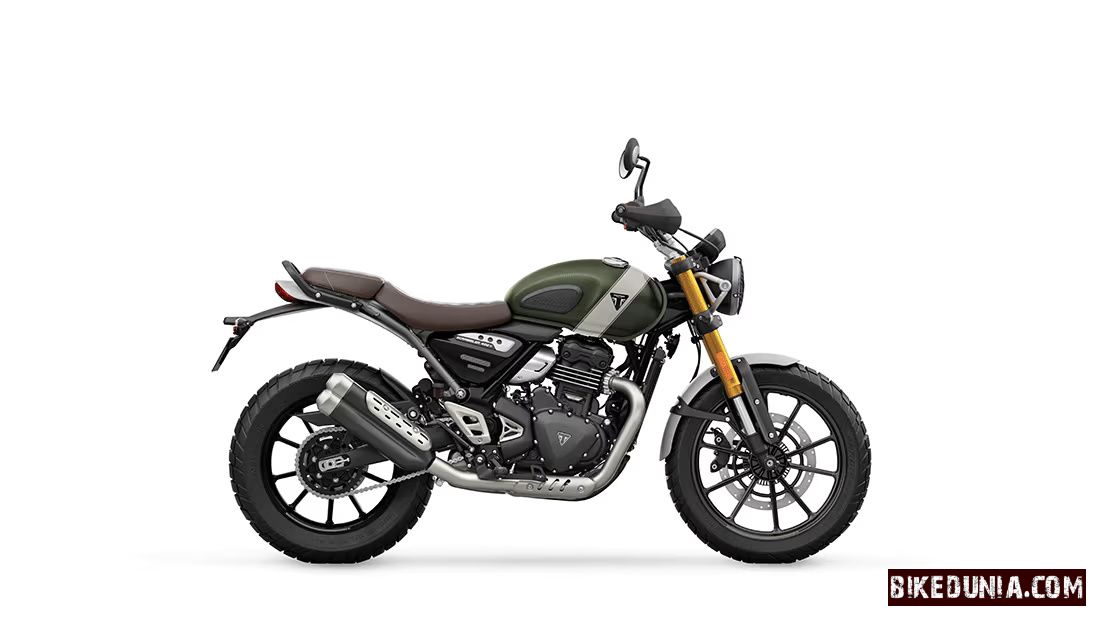 Triumph Scrambler 400X 2026 Matt Khaki Green / Fusion White