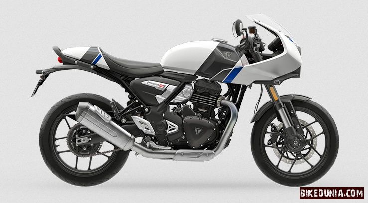 Triumph Thruxton 400 2026 Pearl metallic white / Storm grey