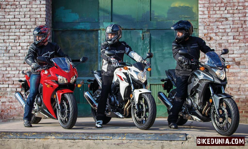 Honda  CBR500R, CB500F and CB500X