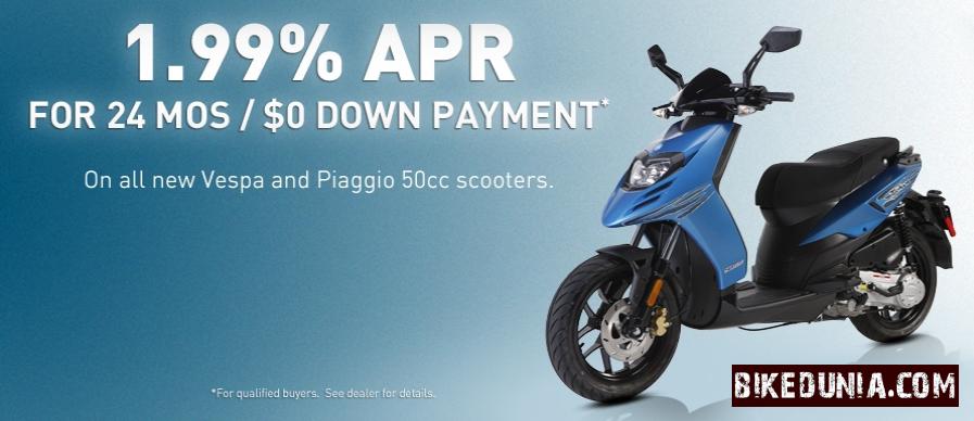 Piaggio USA Scooter for 1.99% APR and Zero Down Payment